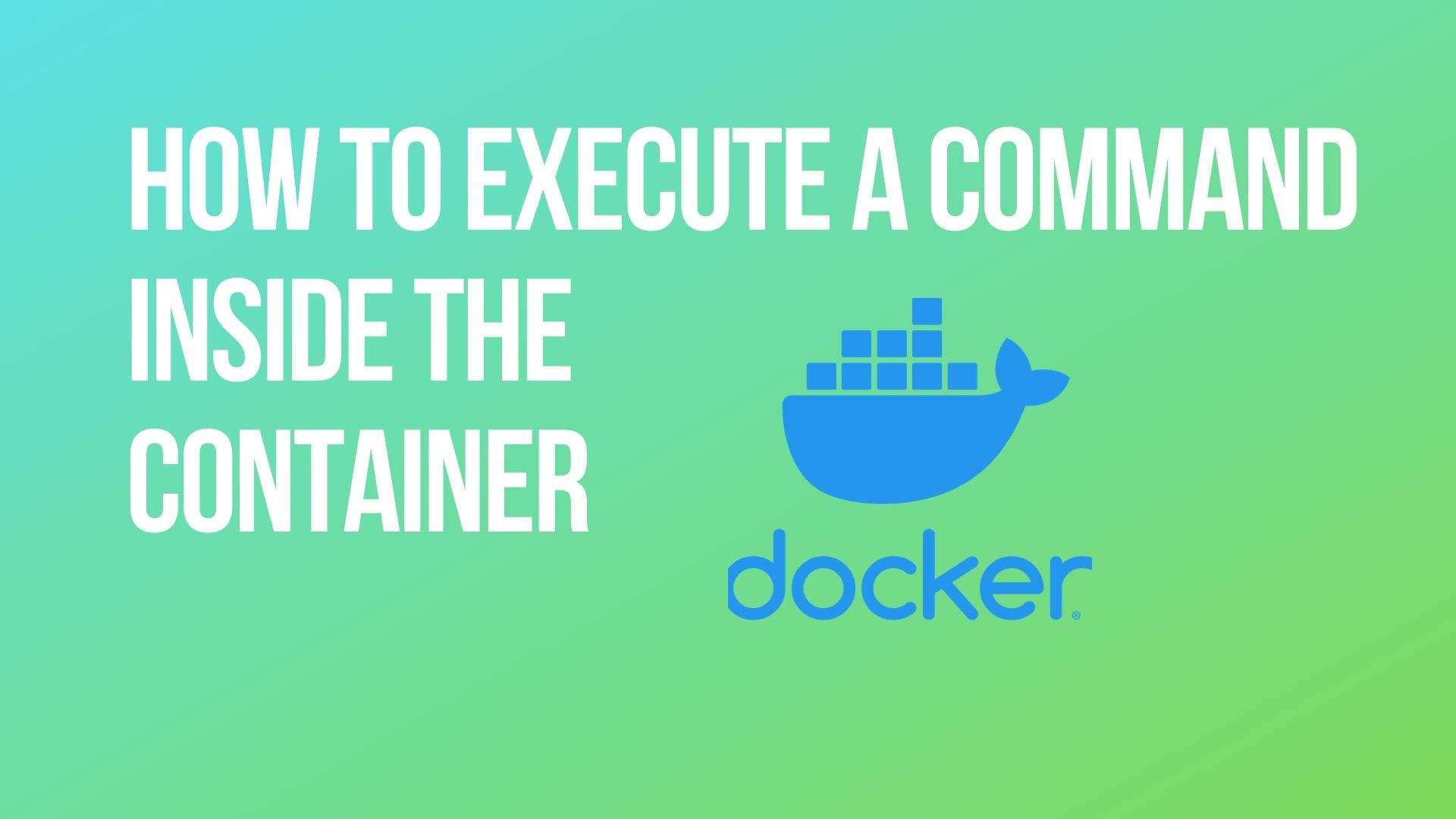 How to execute a command inside the container